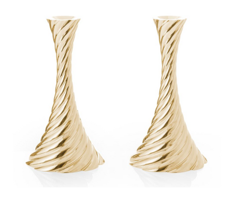 Michael aram gold twist shabbat candle holders