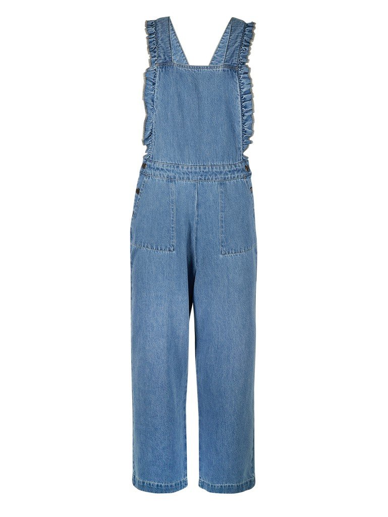 Blue Frill Dungarees by Oliver Bonas