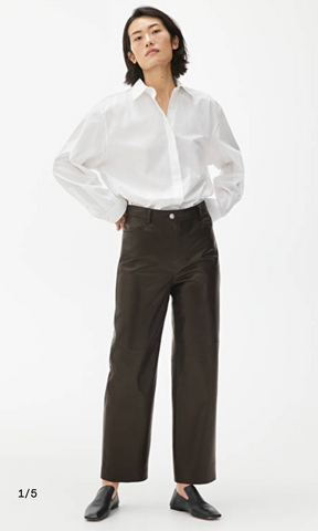 Pantalon en cuir noir - ARKET FR