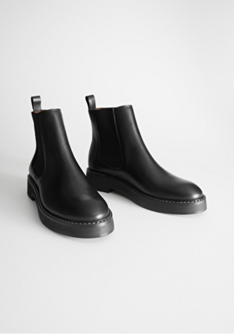 black Chelsea boots - and other stories