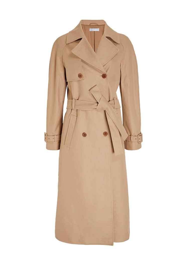 Mother of Pearl Pleat Back Trench Coat