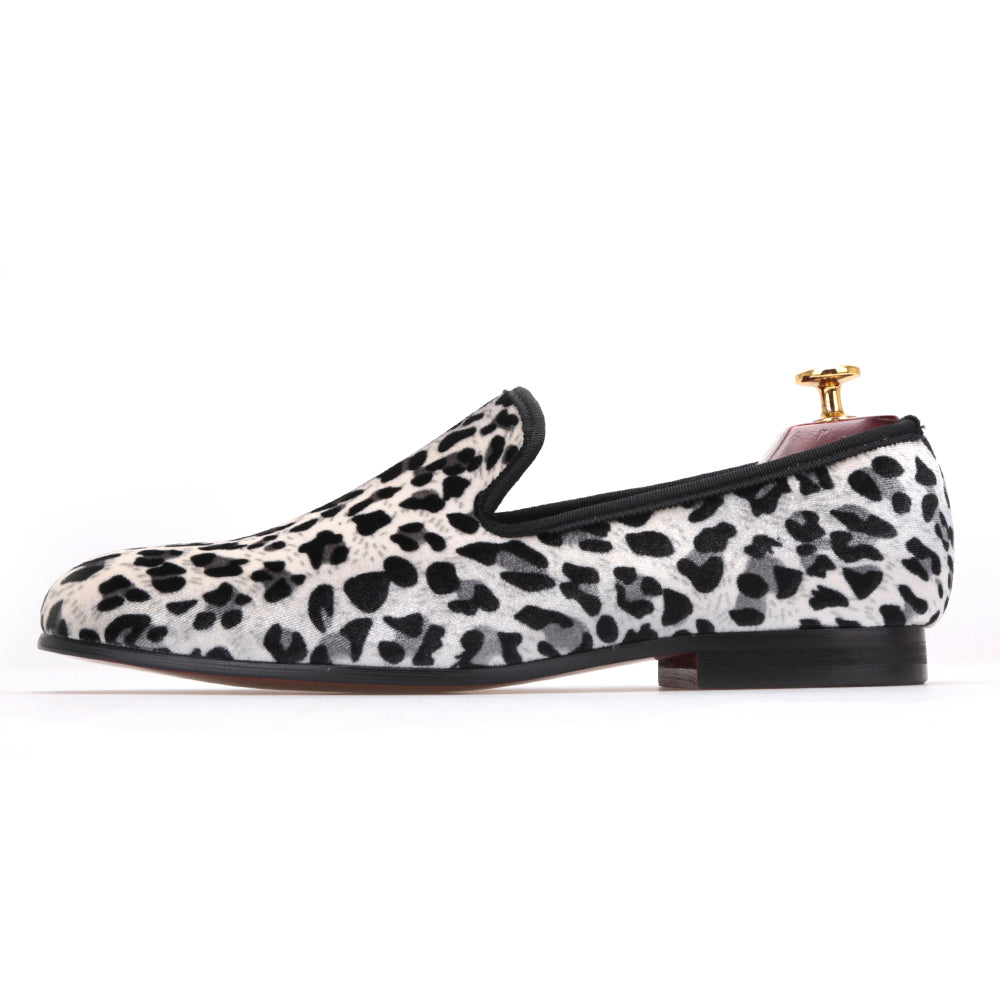 leopard smoking slippers