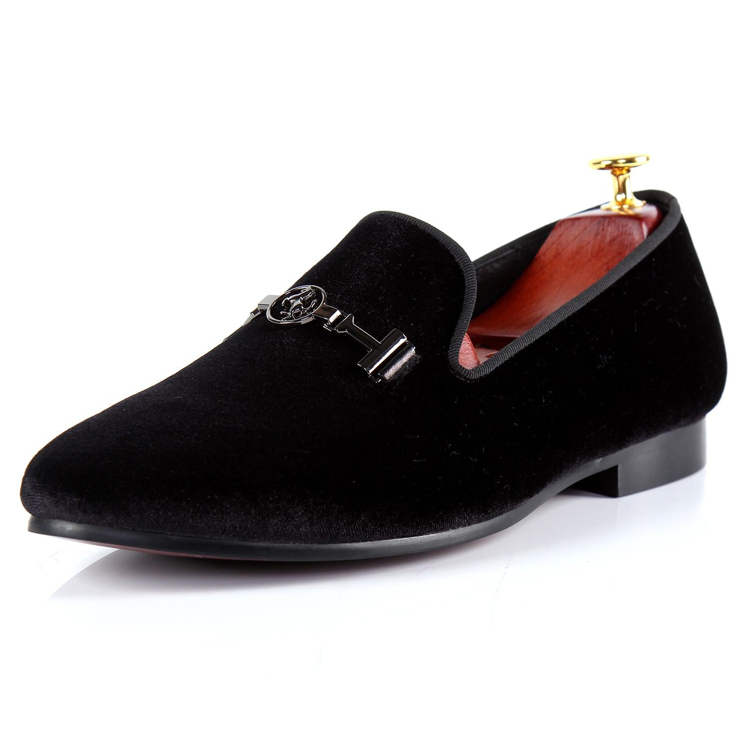 velvet black dress shoes