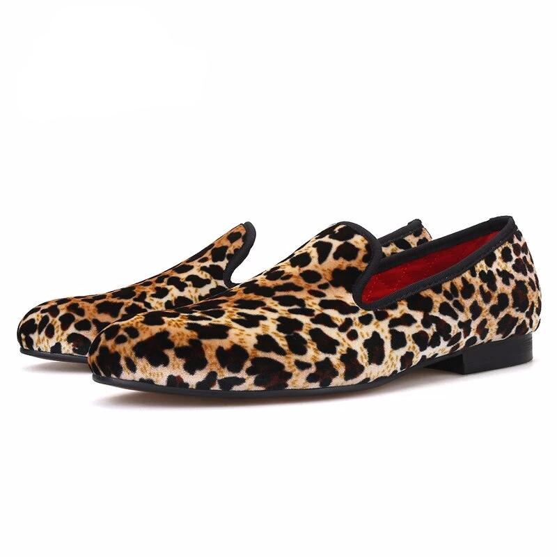 leopard smoking slippers