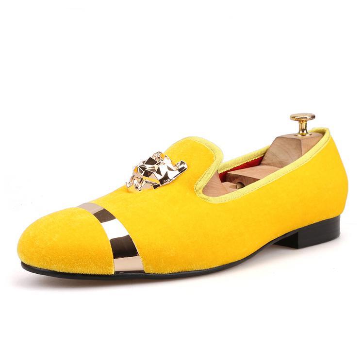 yellow prom loafers