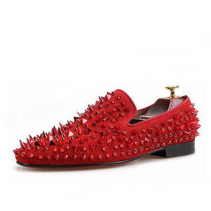 red bottoms mens loafers
