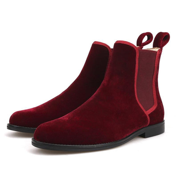 burgundy mens chelsea boots