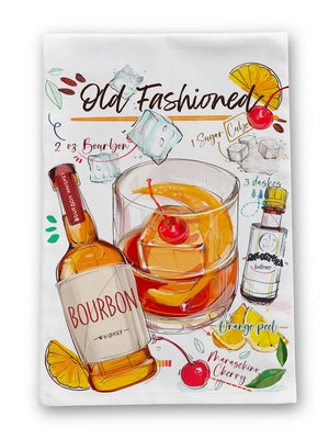 Old Fashioned Bourbon Recipe Tea Towel - 318 Art & Frame