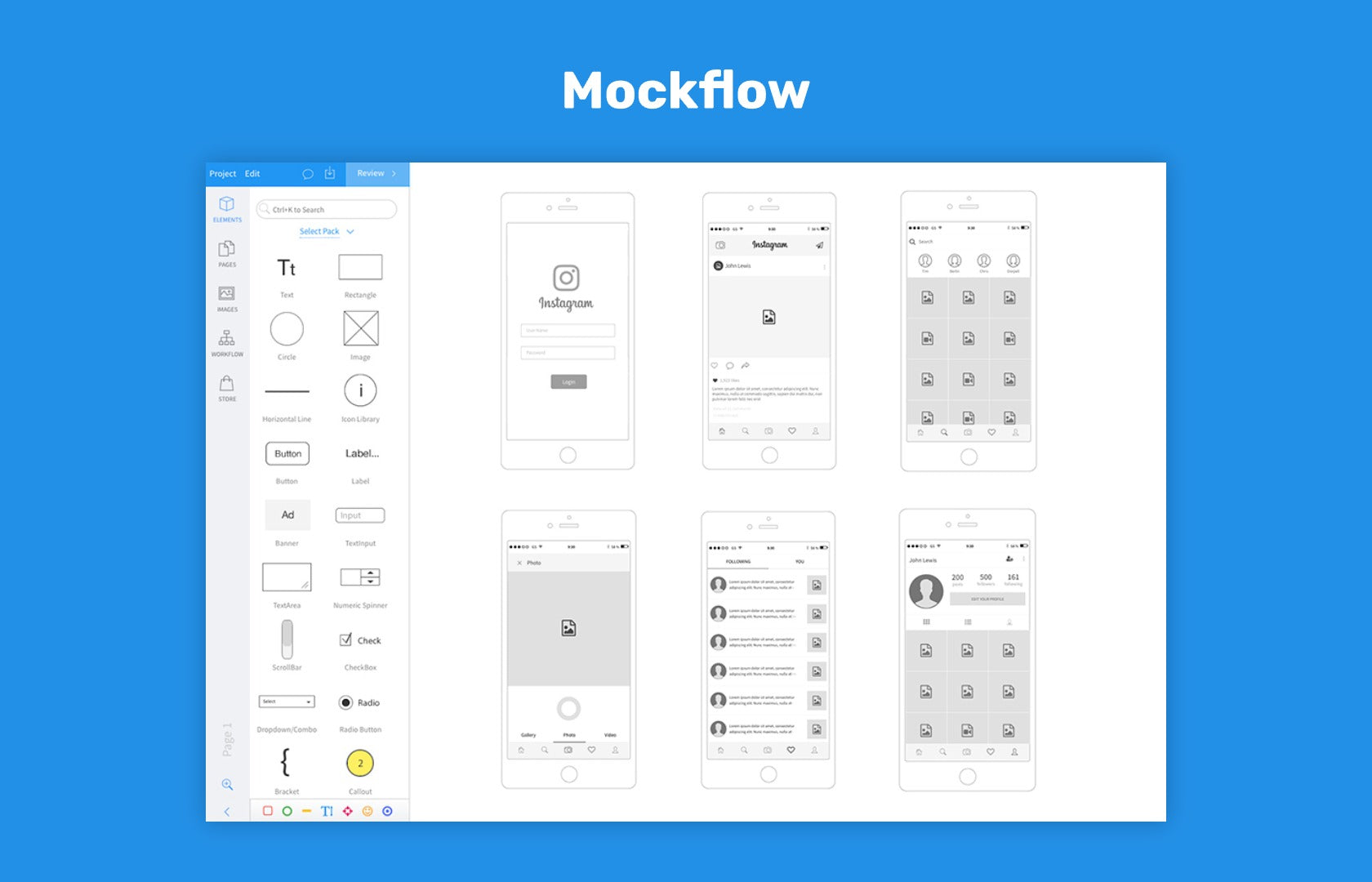 MockFlow, wireframe tool
