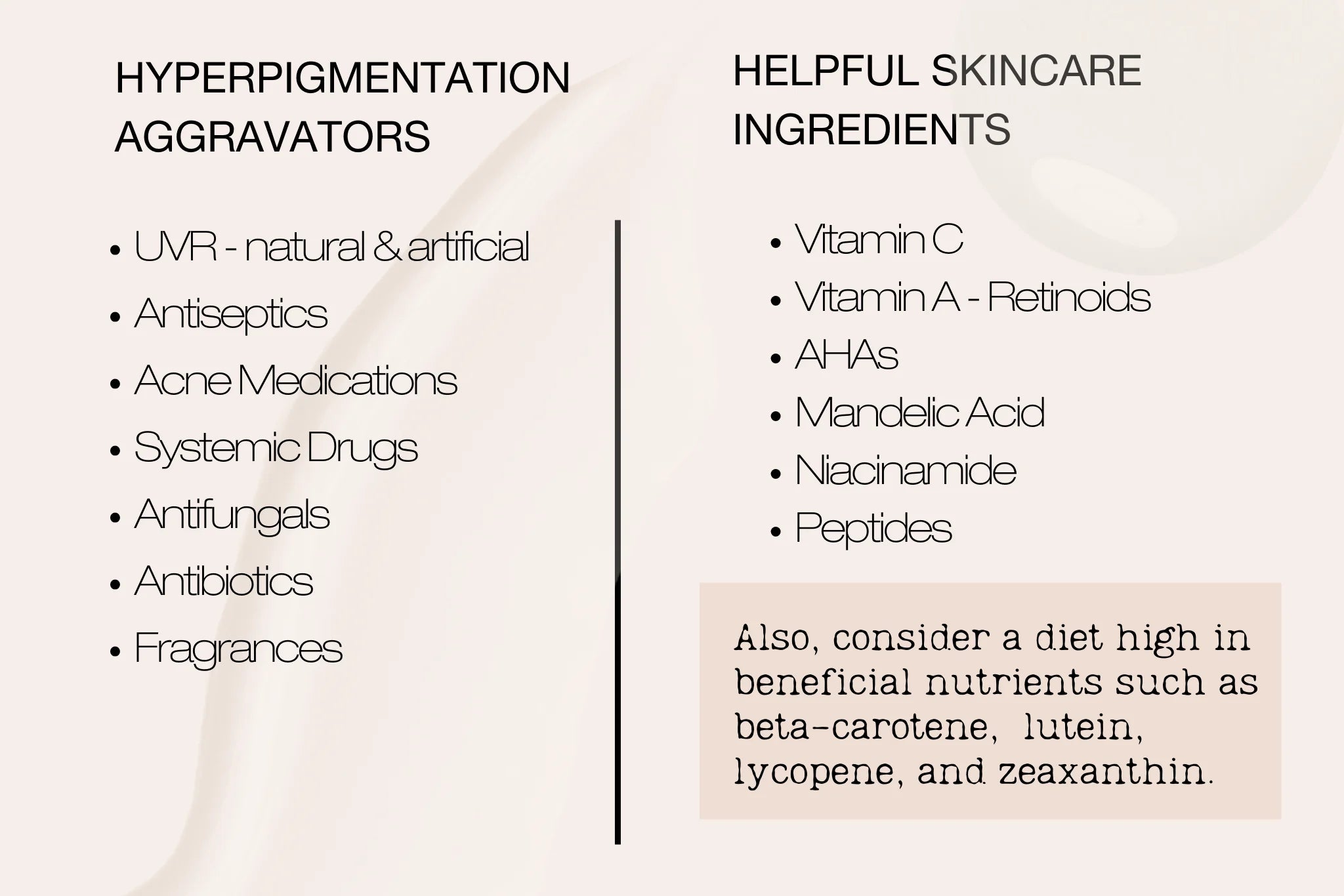 HYPERPIGMENTATION AGGRAVATORS