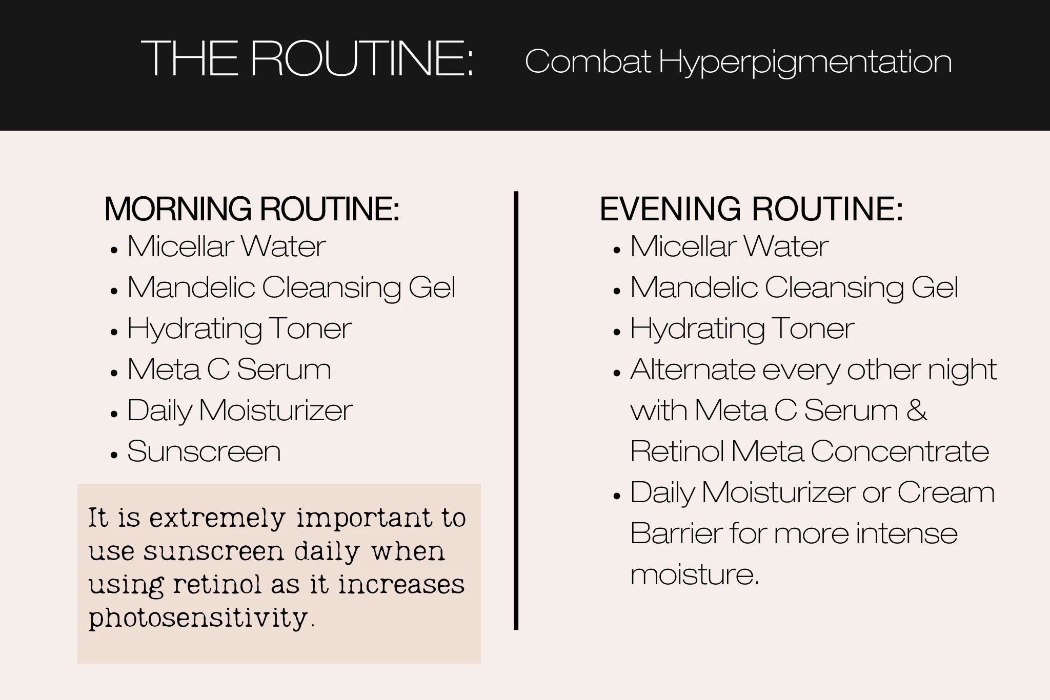 THE ROUTINE: COMBAT HYPERPIGMENTATION