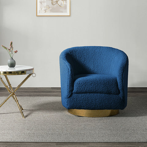 Victoria Bouclé Swivel Barrel Chair