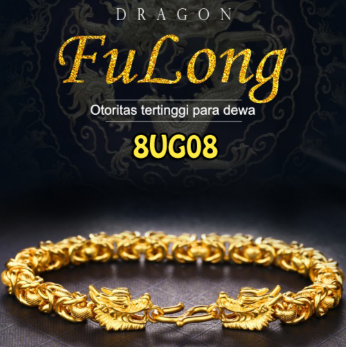  Gelang  Rantai  Tangan Naga  Titanium Lapis Emas 18K 8UG08 