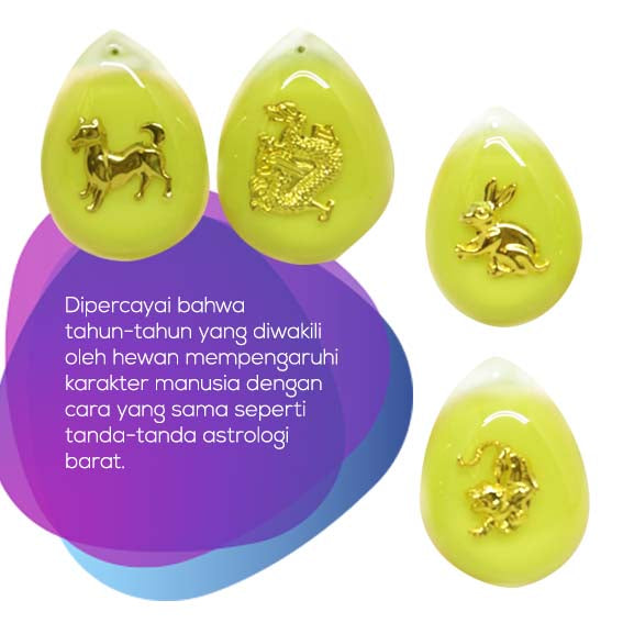 Liontin Chinese Zodiac Glow In The Dark GCK7 ViriyaShop