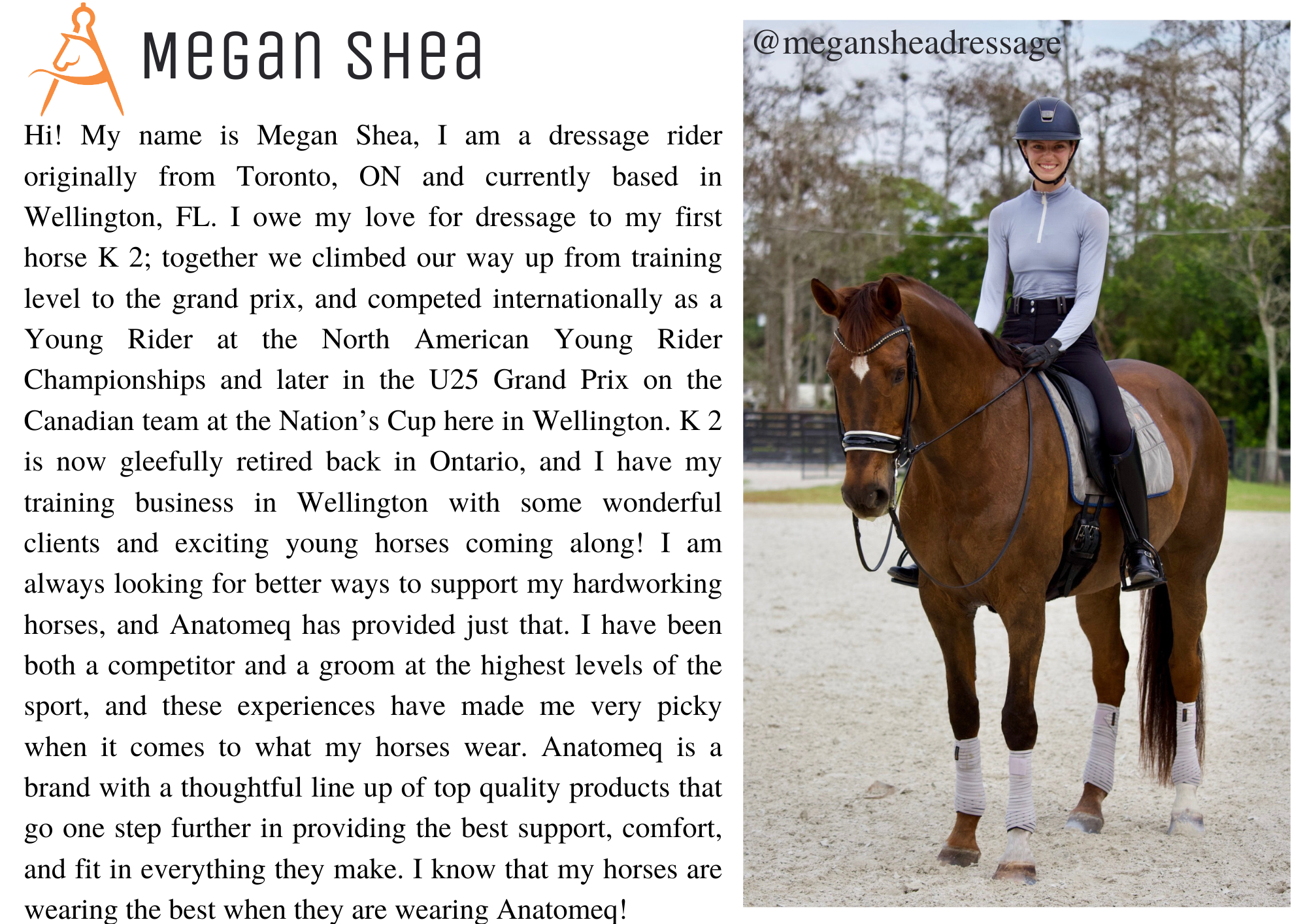 Megan Shea ambassador photo with horse