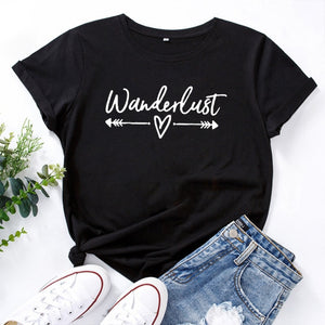 Wanderlust Heart Women T-shirt