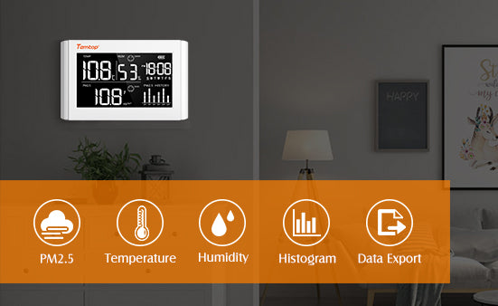 air quality meter wall- mount device temperature, humidity and PM 2.5