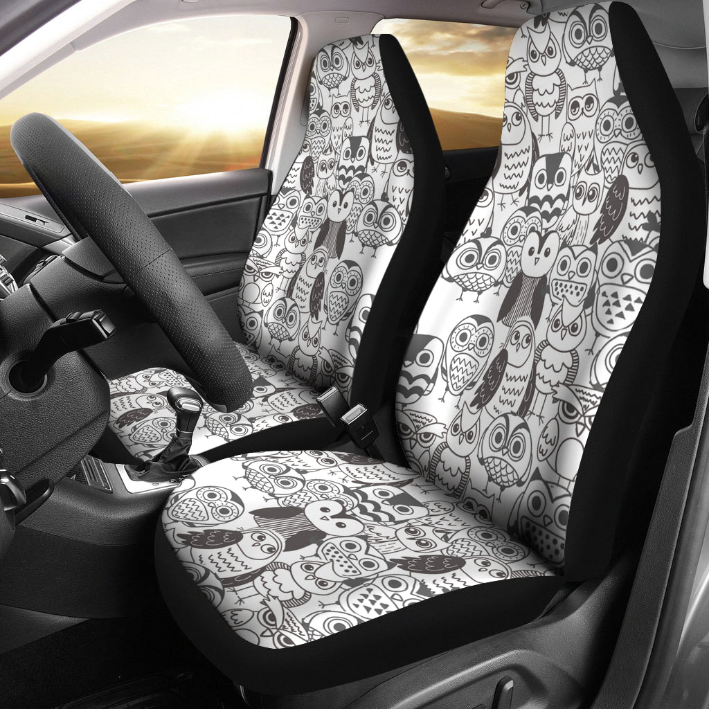 Owls Face Car Seat Cover