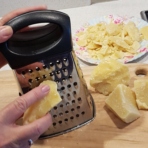 grating beeswax for food wraps