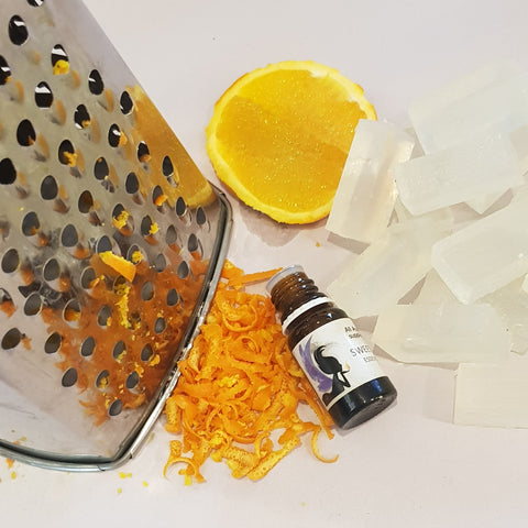 orange rind to add to melt and pour soap