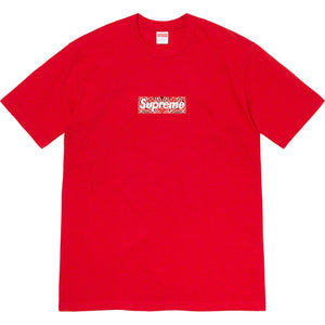 supreme red on red box logo tee