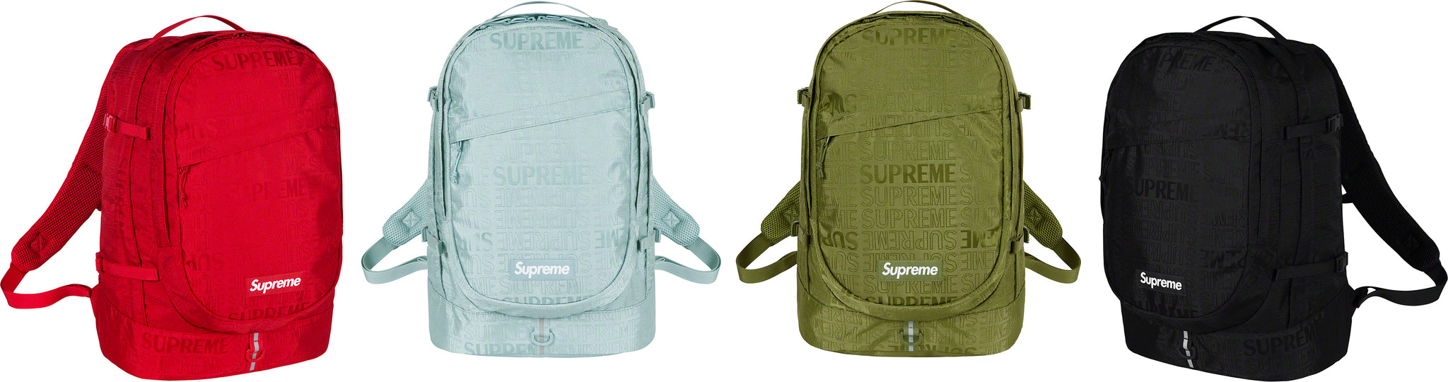 light blue supreme backpack