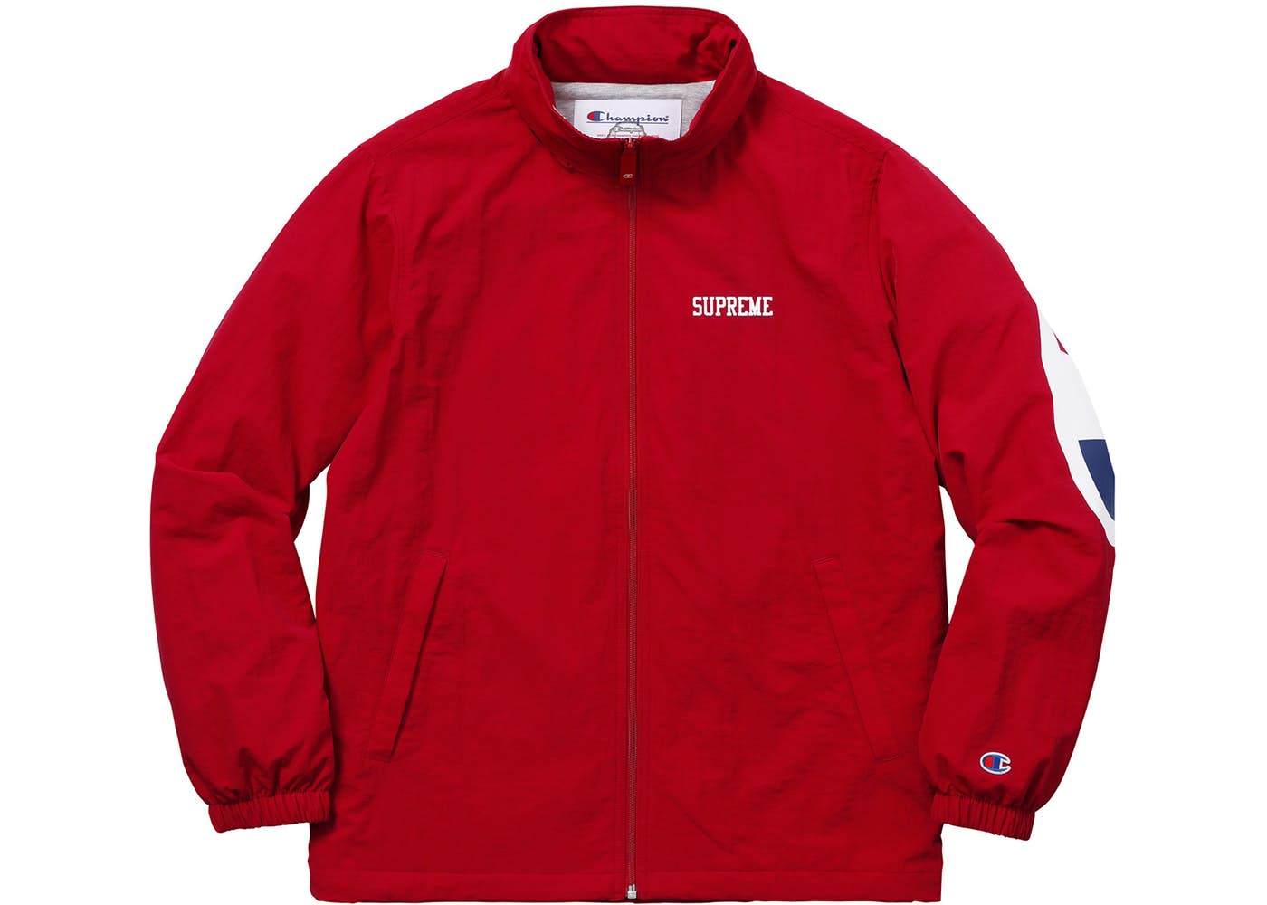 supreme champion track jacket red