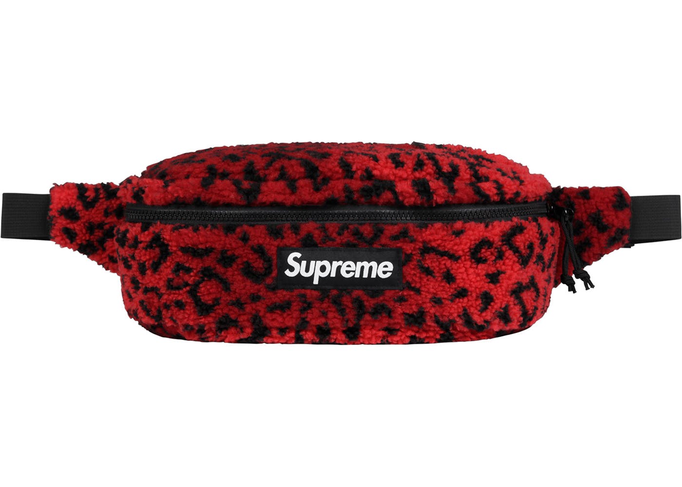 supreme red leopard fleece