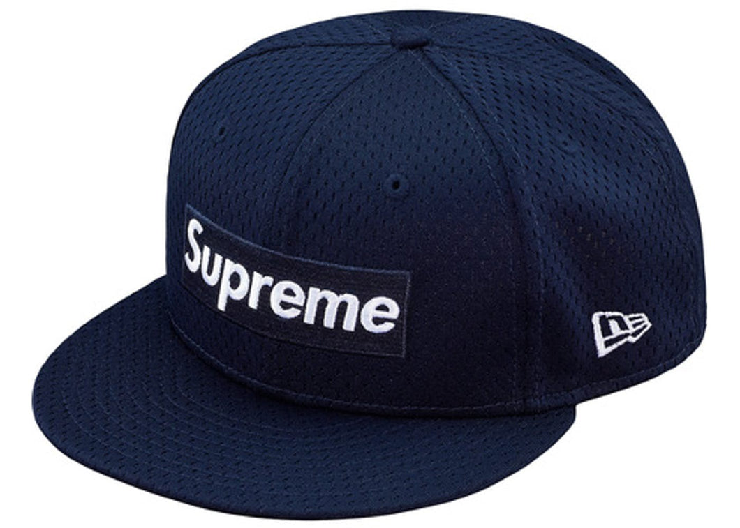 Supreme New Era Mesh Box Logo Cap Navy – BASEMENT_HK