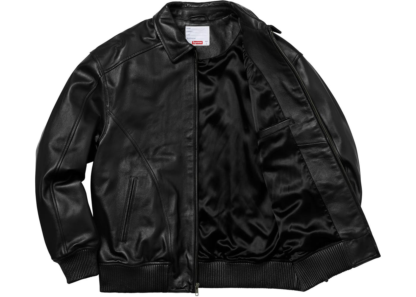 supreme studded arc logo leather jacket