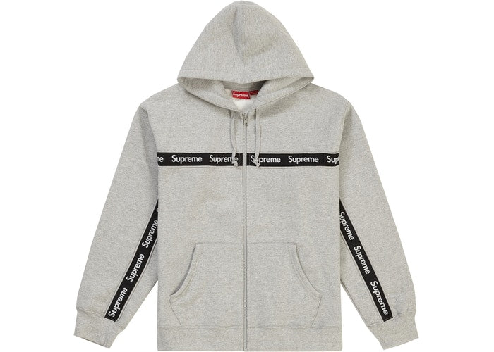 black supreme zip up hoodie