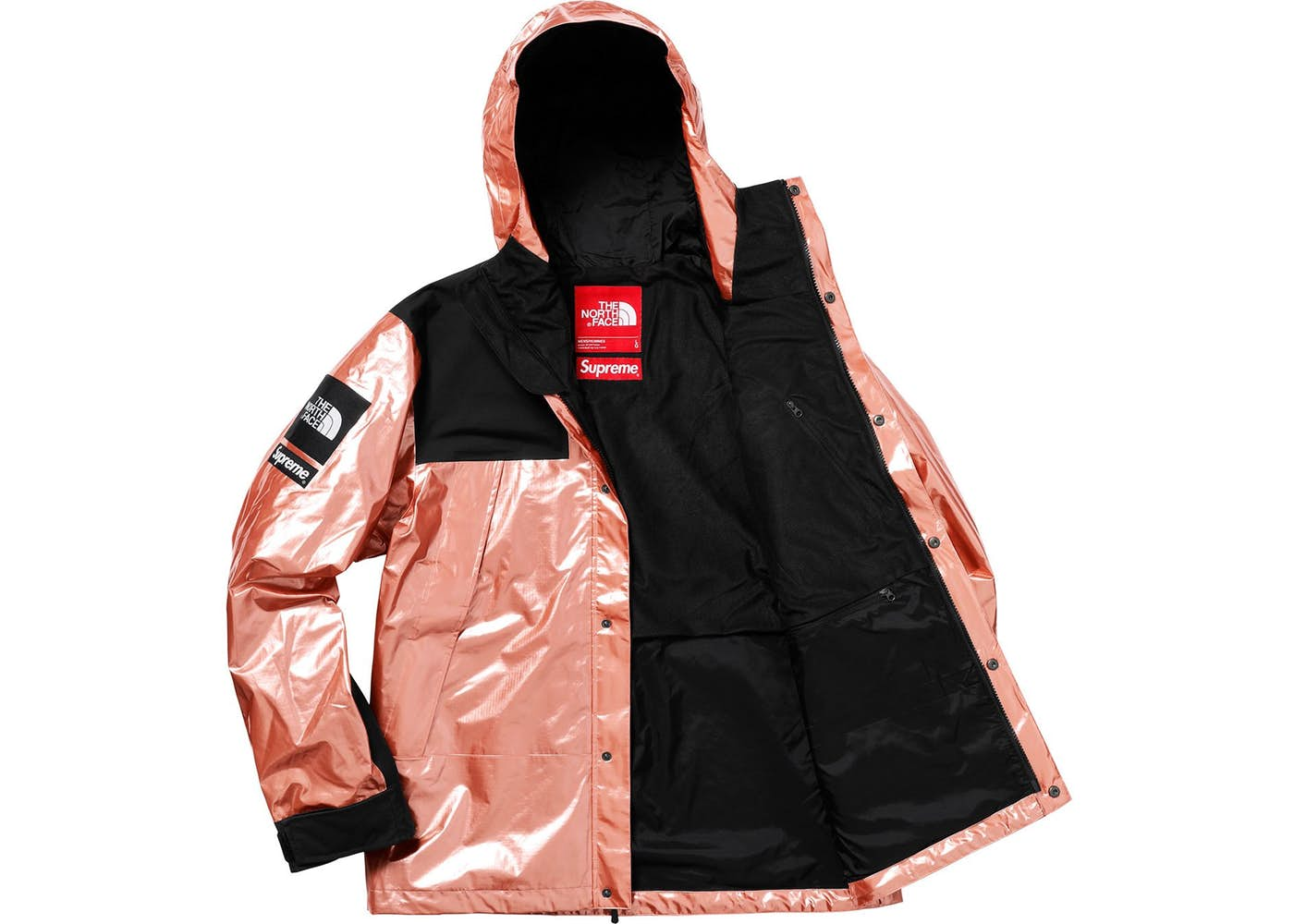 supreme rose gold north face