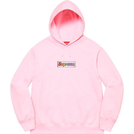 Supreme Bling Box Logo Hooded Sweatshirt Pink – BASEMENT_HK