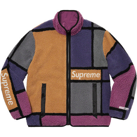 reversible colorblocked fleece jacket supreme