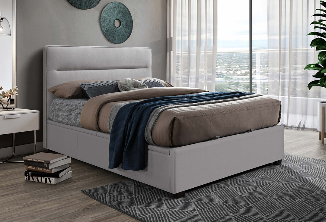 gas lift storage bed with mattress