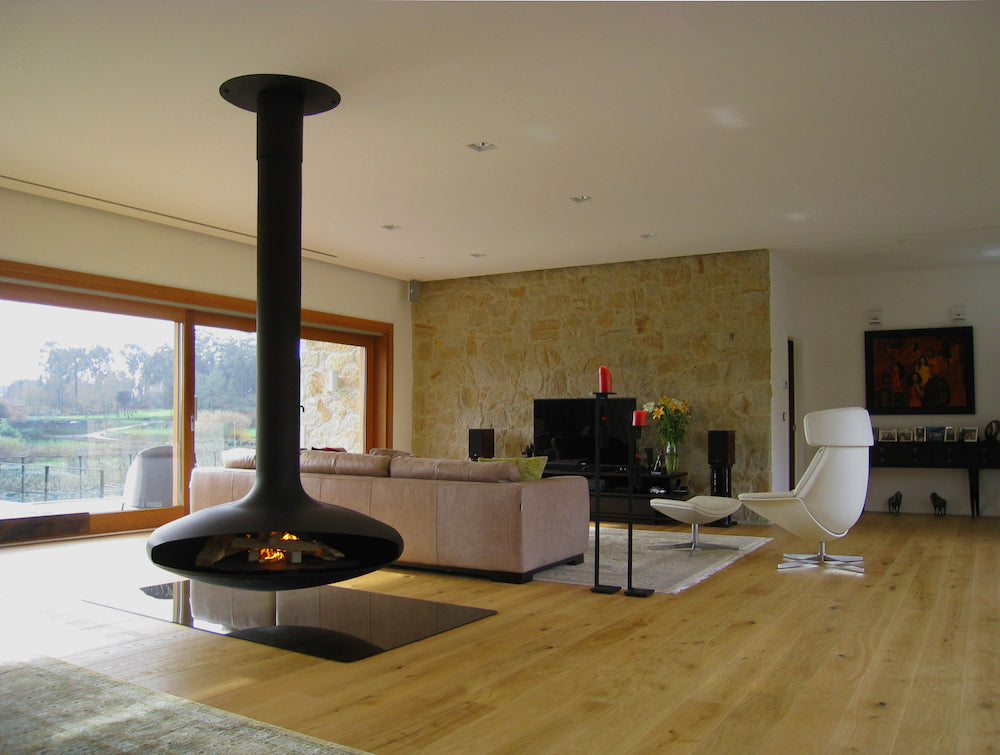 Elliptical Suspended Fireplace