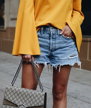 agolde parker vintage cutoff denim shorts in swapmeet