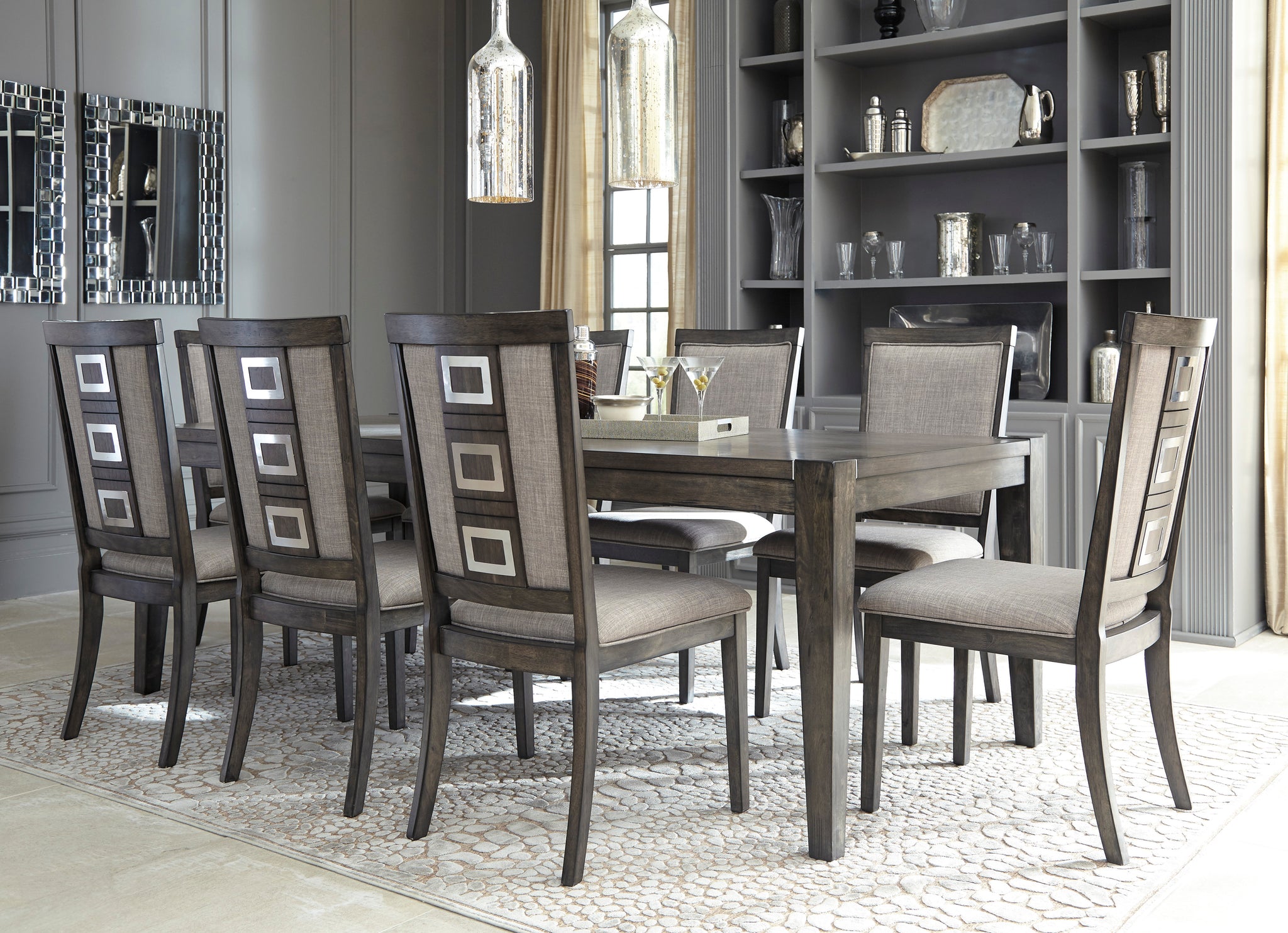 chadoni gray dining set