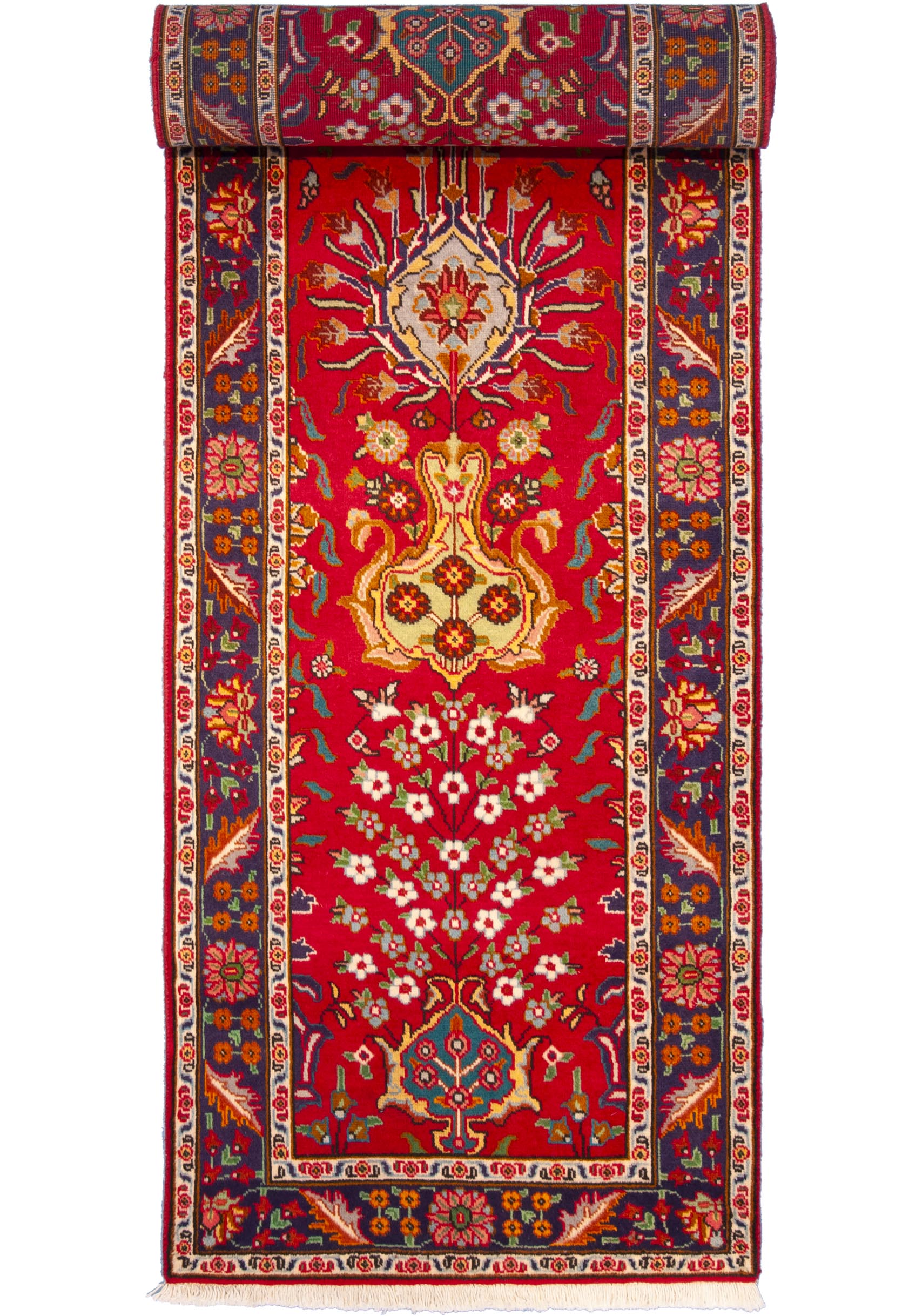 Tabriz d'epoca 30R Persia quadrato 305x300 Rosso Blu e Verde