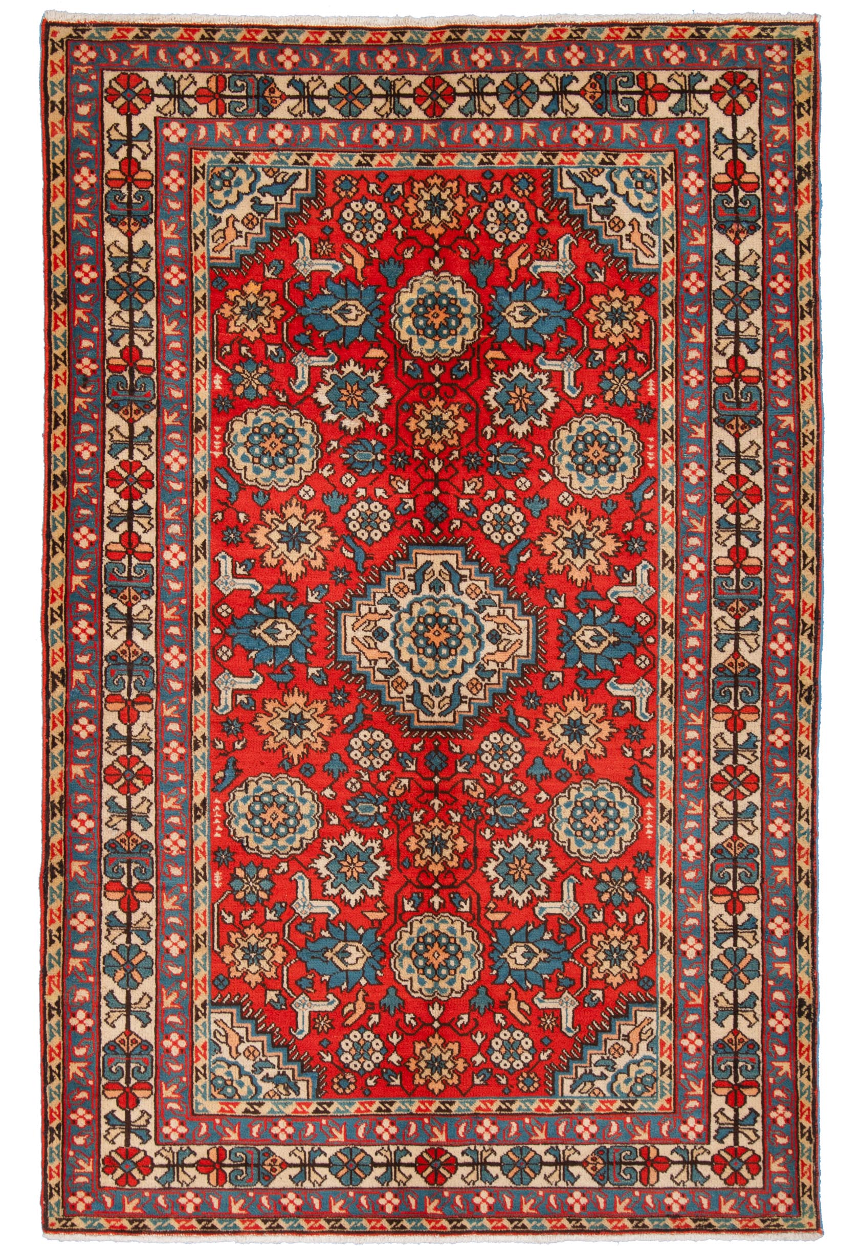 Tappeto persiano KILIM KUBA. Design GEOMETRICO. 200X150