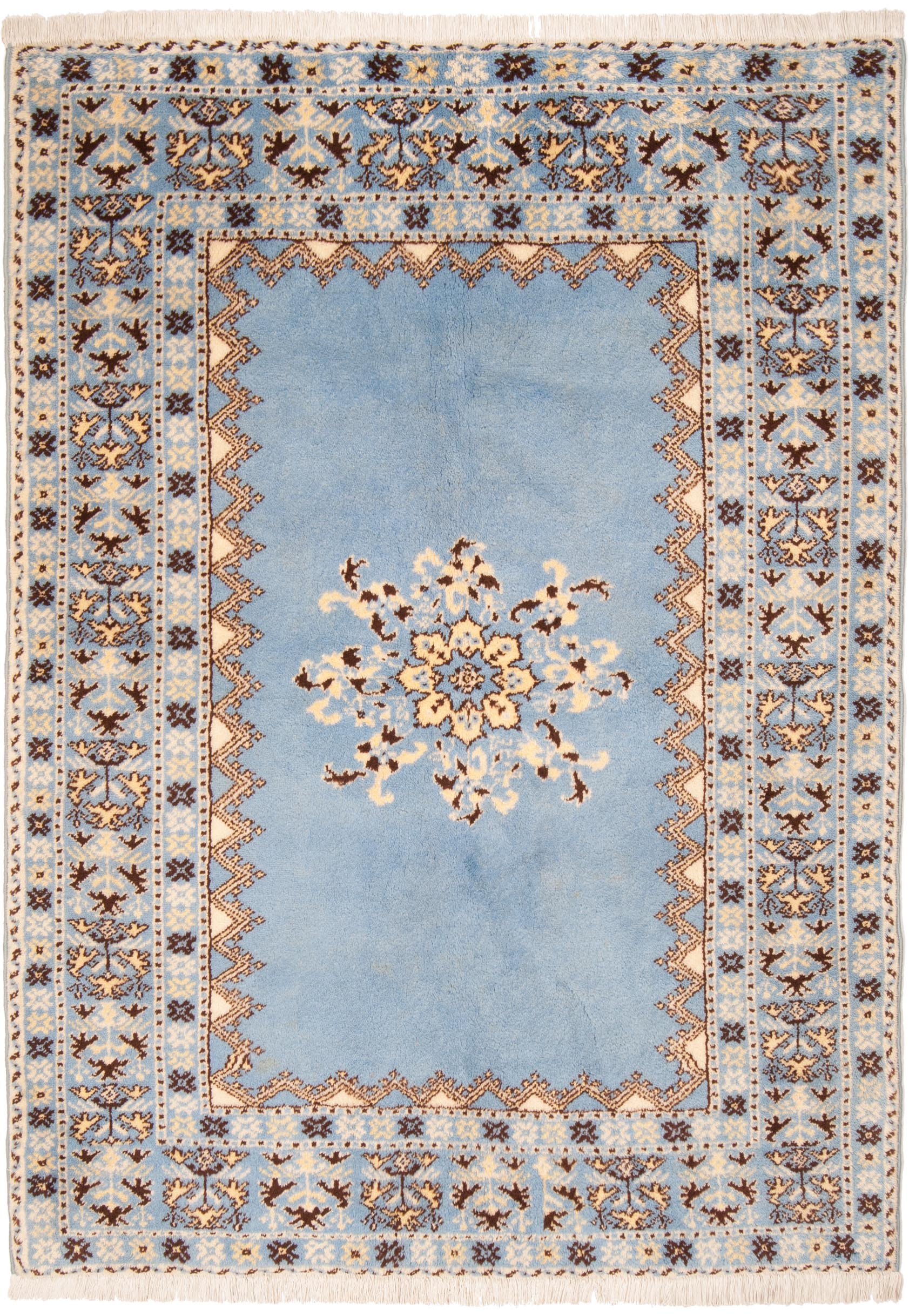 Antico Tappeto cinese orientale Peking Blu, Beige Blu