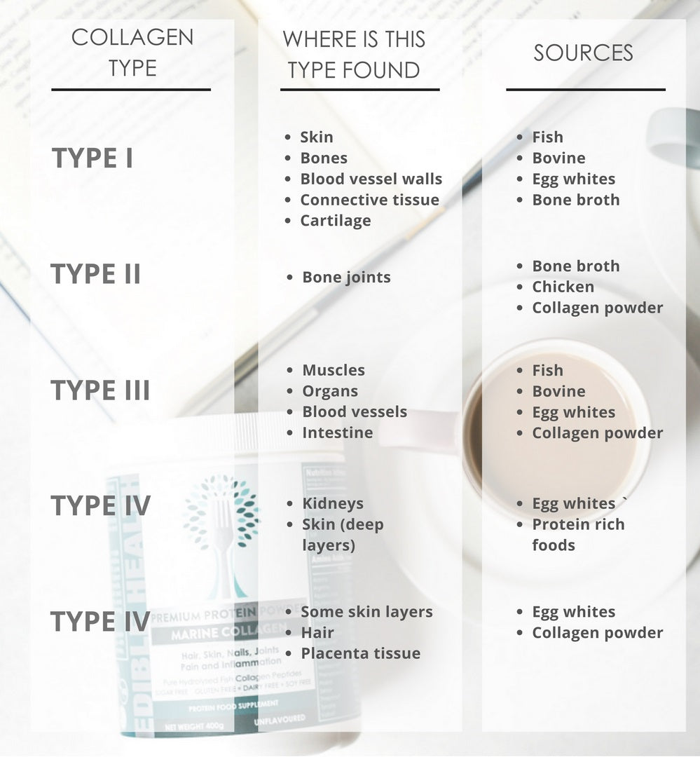 collagen types table