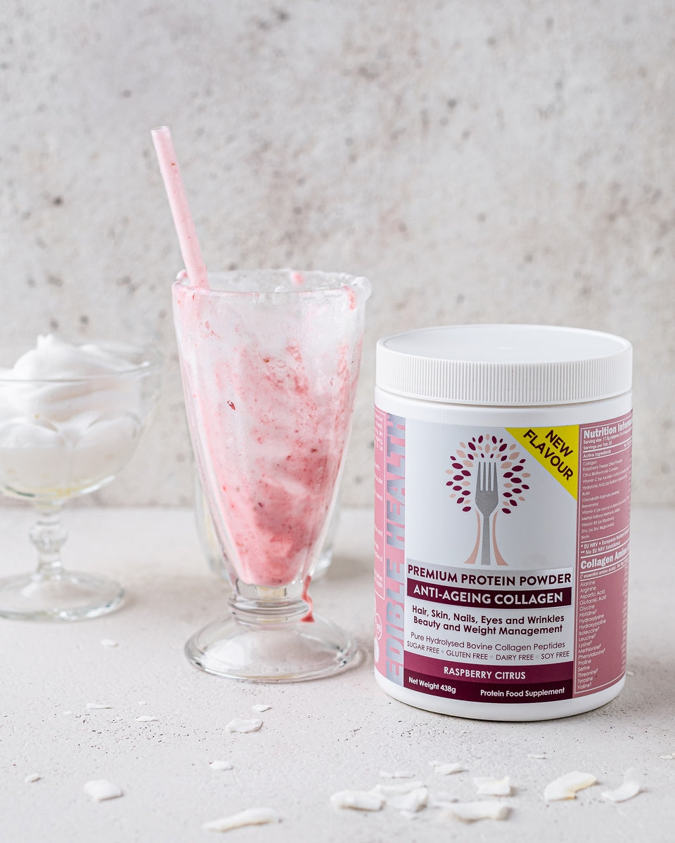 Edible Health Collagen Raspberry Milkshake