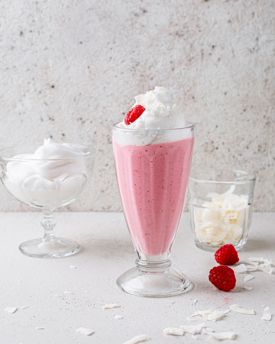 Raspberry Milkshake with Collagen