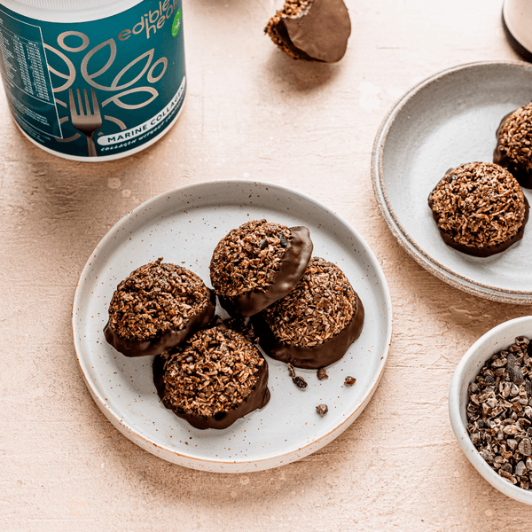 chocolate macaroons with marine collagen