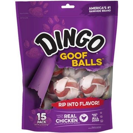 Dingo Goof Balls Chicken & Rawhide Chew, Small - 1"(15 Pack)