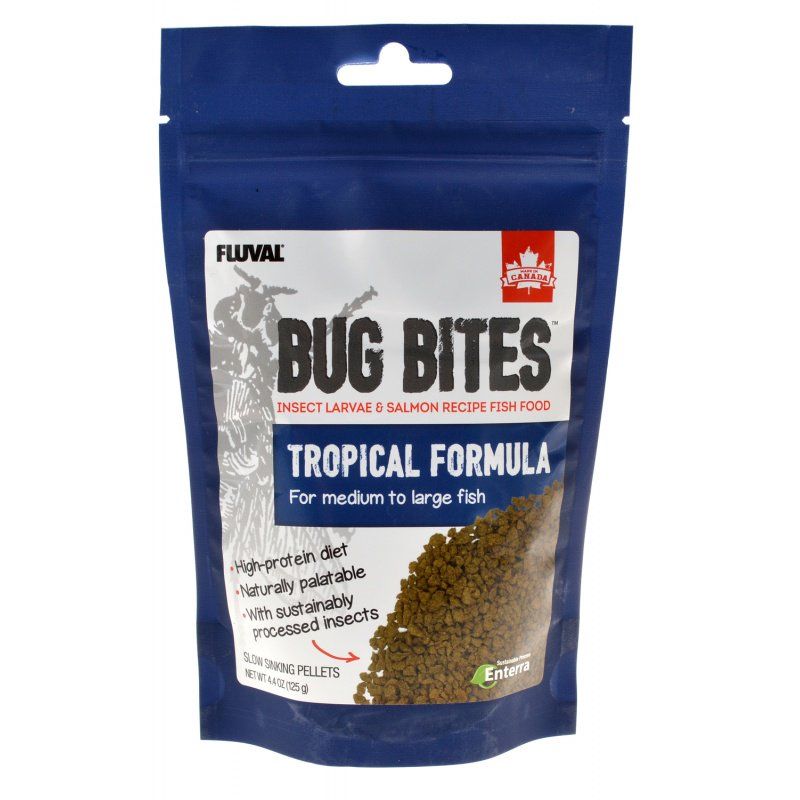 Fluval Bug Bites Tropical Formula Granules for Medium-Large Fish, 4.4 oz