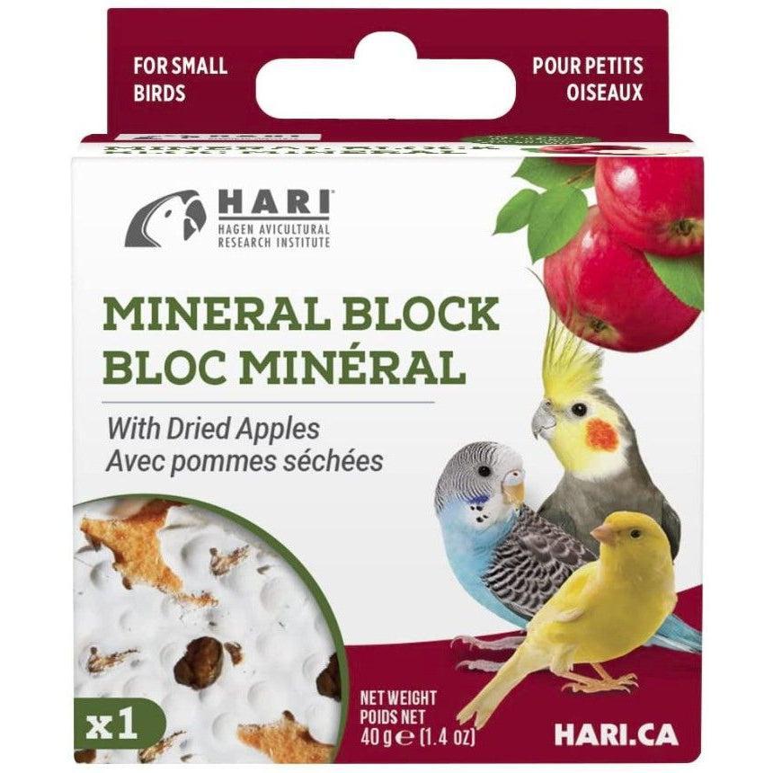 HARI Dried Apple Mineral Block for Small Birds, 1.4 oz