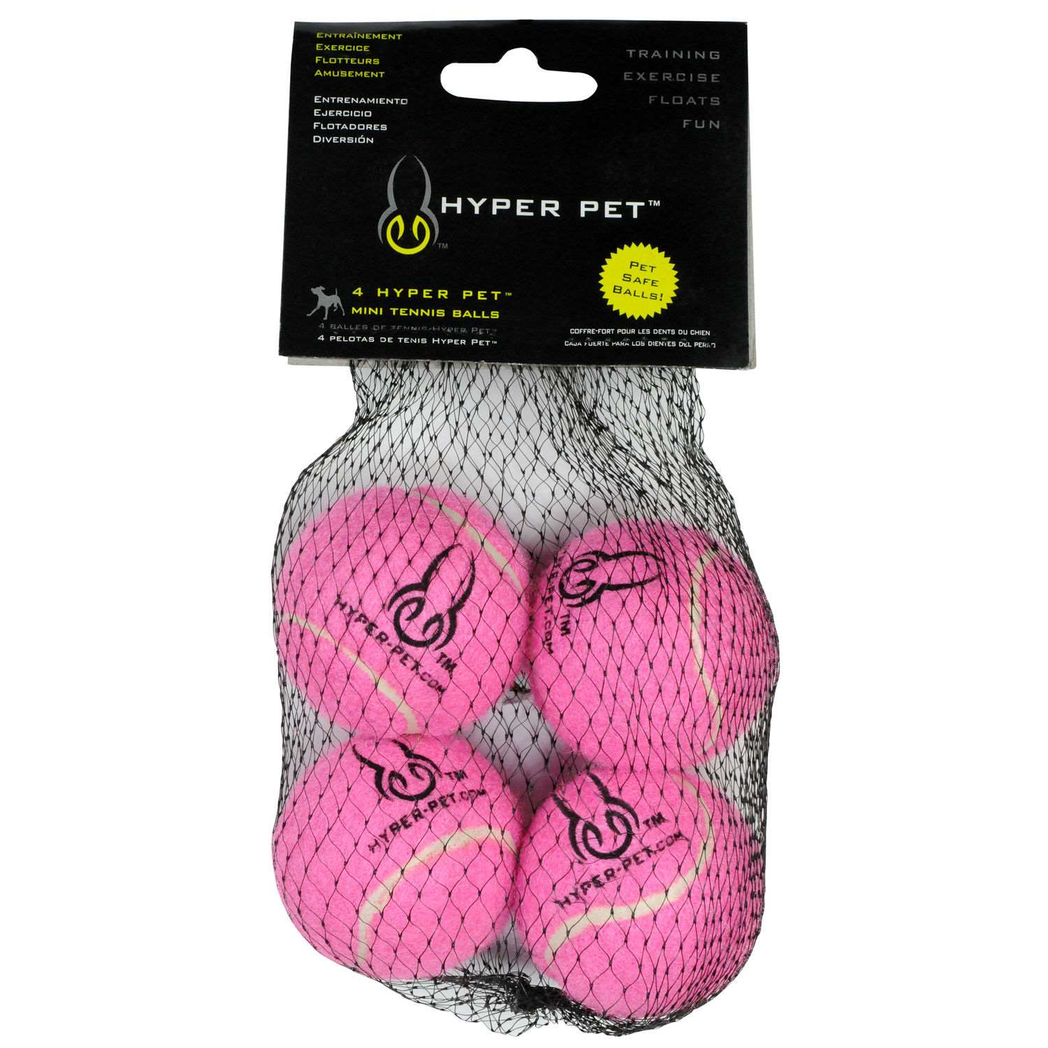 Hyper Pet Mini Replacement Balls 4 Pack Pink 1.88" x 1.88" x 1.88"