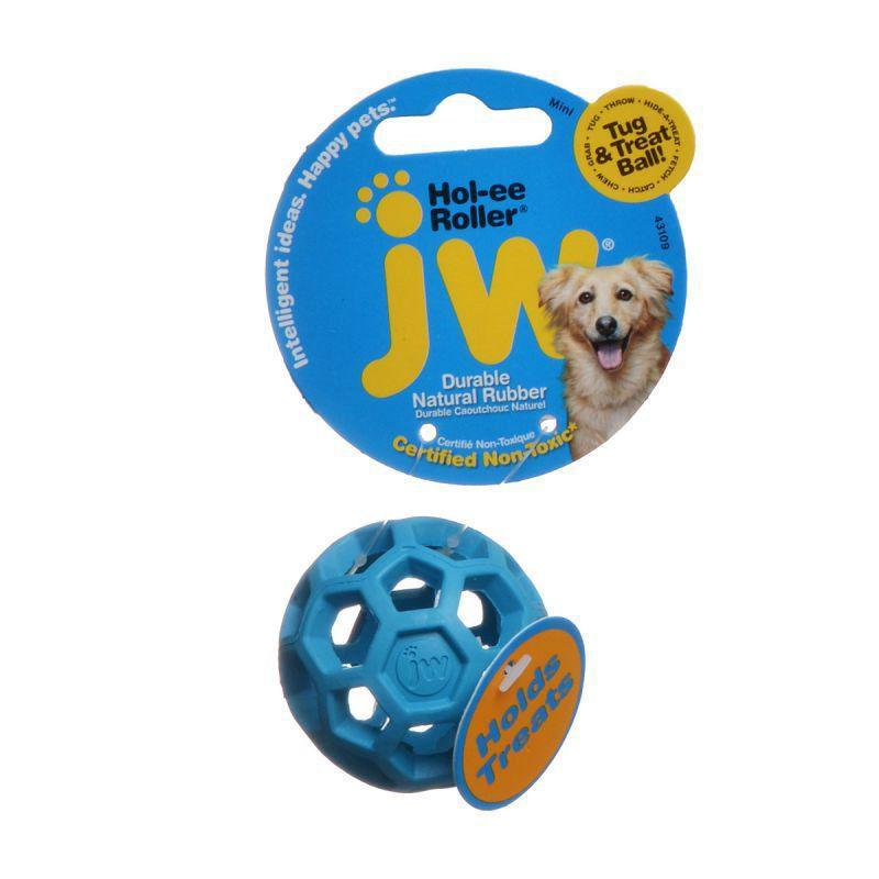JW Pet Hol-ee Roller Rubber Dog Toy - Assorted, Mini (2" Diameter - 1 Toy)